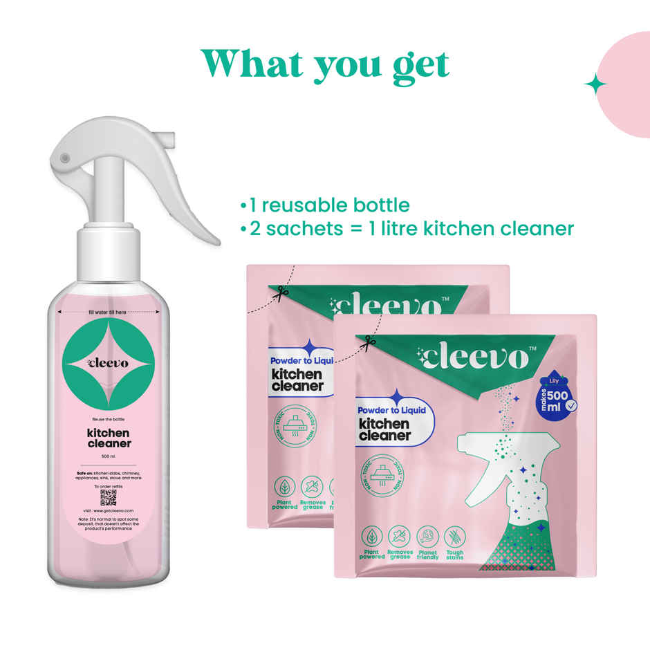 Cleevo Natural Kitchen Cleaner Spray | Bottle