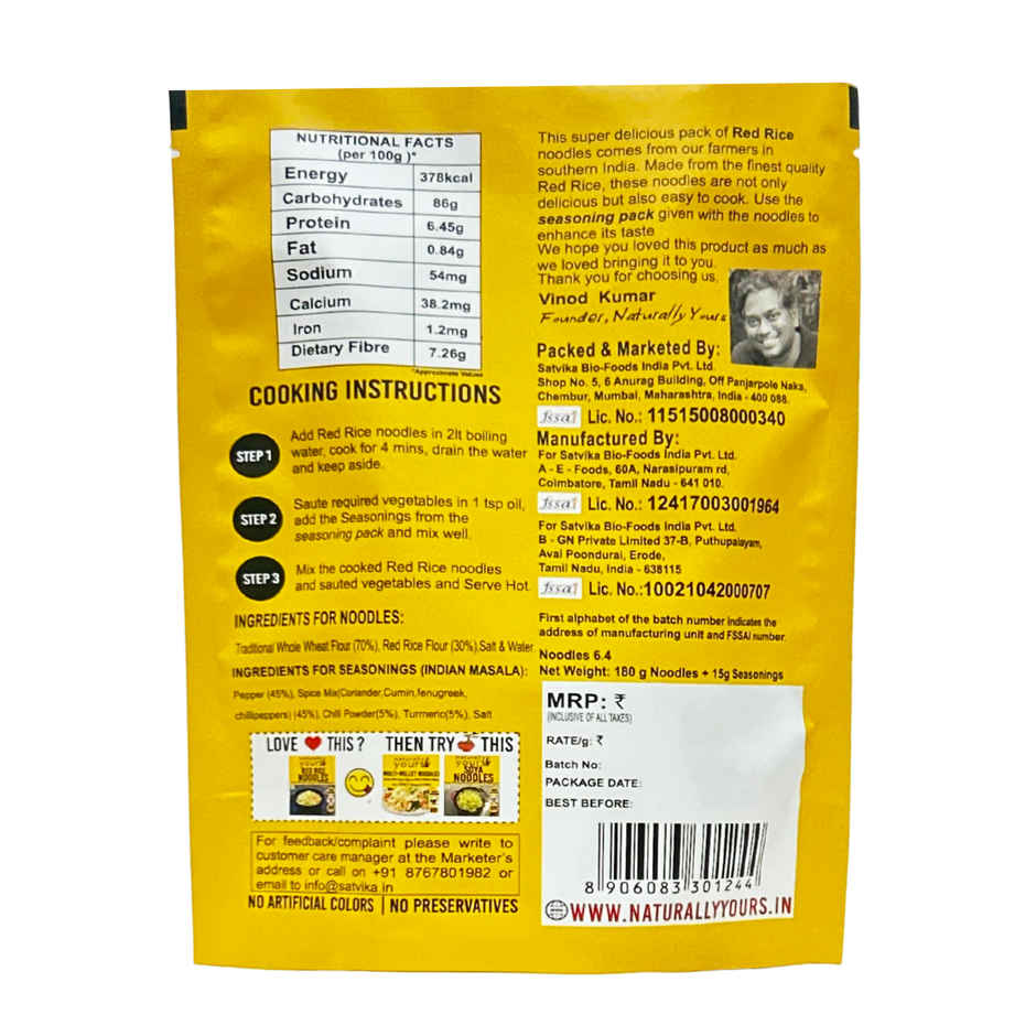 Naturally Yours Red Rice Noodles
