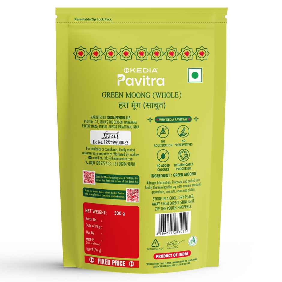 Kedia Pavitra Green Moong | Whole