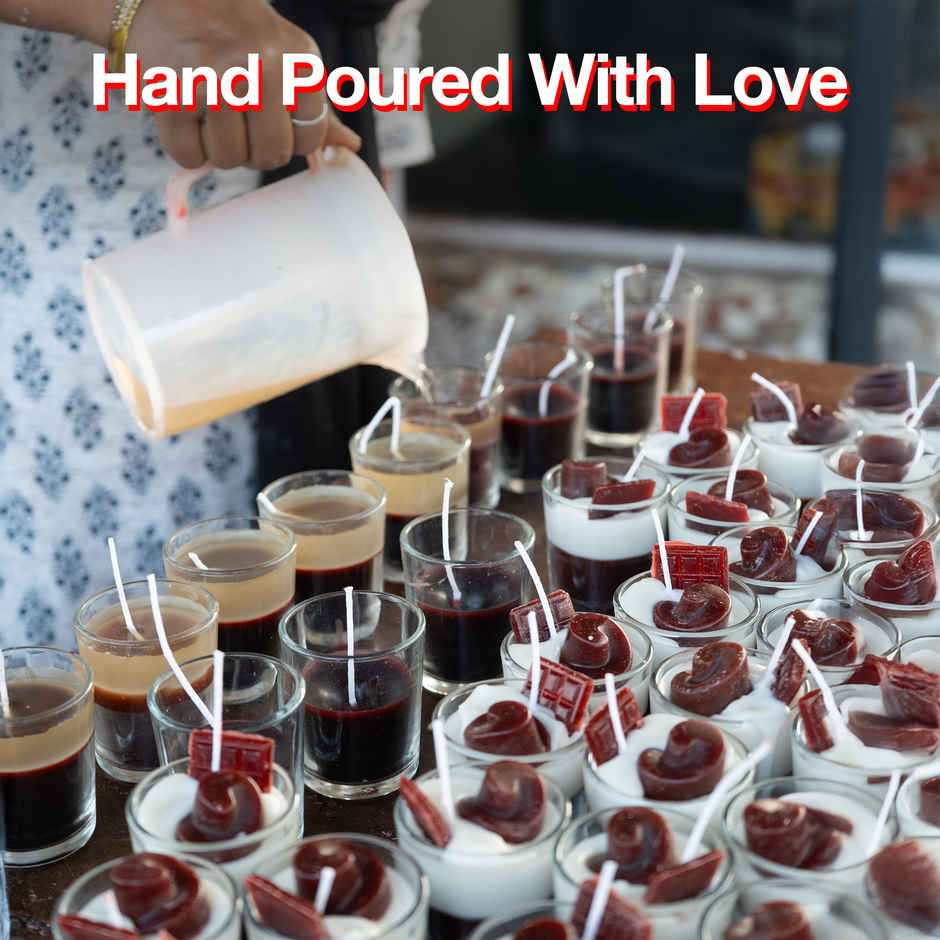 Soulflower Womens Day Chocolate Scented Candle | Warm Fragrance Gift Set