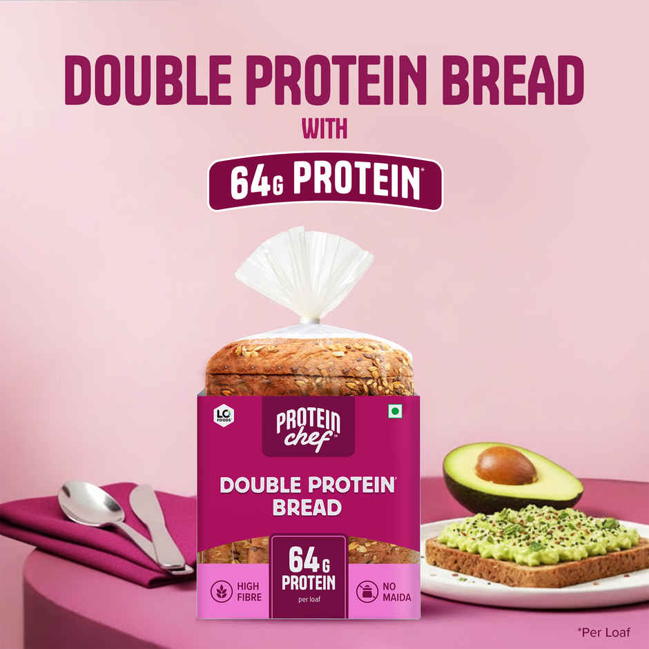 Double Protein Bread (64 g Protein, Zero Maida / Multigrain Bread)