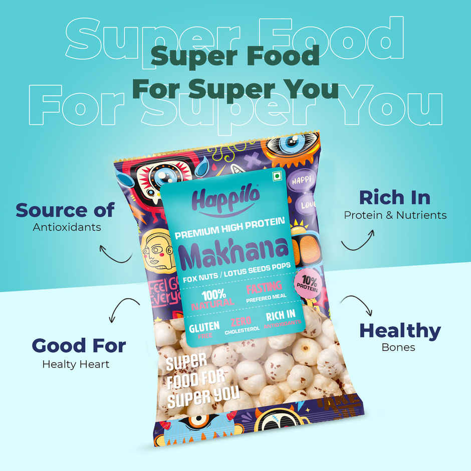 Happilo Premium Natural Makhana | Foxnut | Ideal for Fasting | Healthy Snacks | Vrat