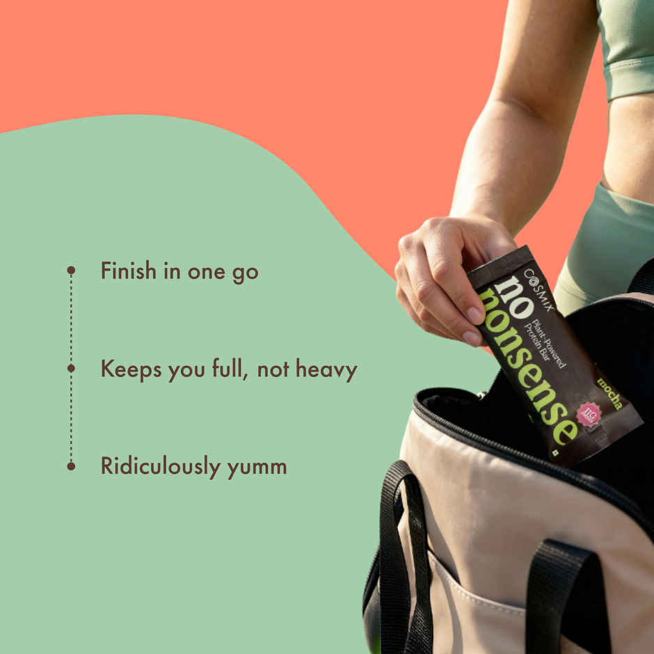 Cosmix No-Nonsense Protein Bar | Mocha Almond | 11g Protein