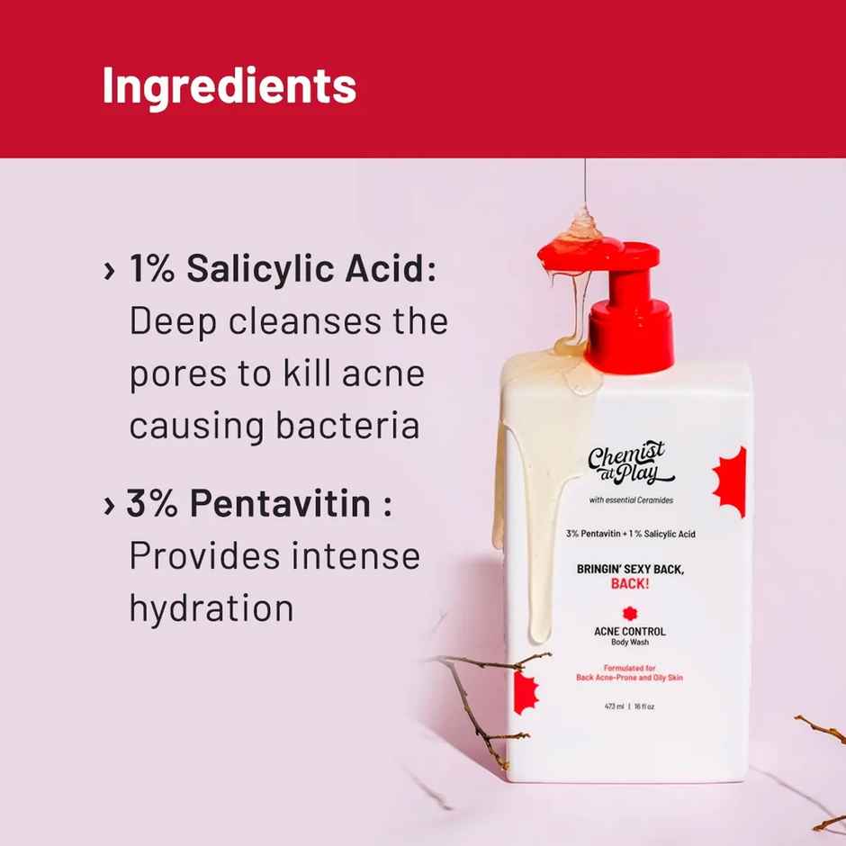 Chemist at Play Acne Control Body Wash For Sweaty, Oily Normal & Dry Skin