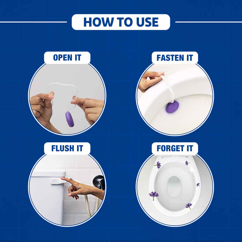 Harpic Lavender Hygienic Toilet Cleaner Rim Block