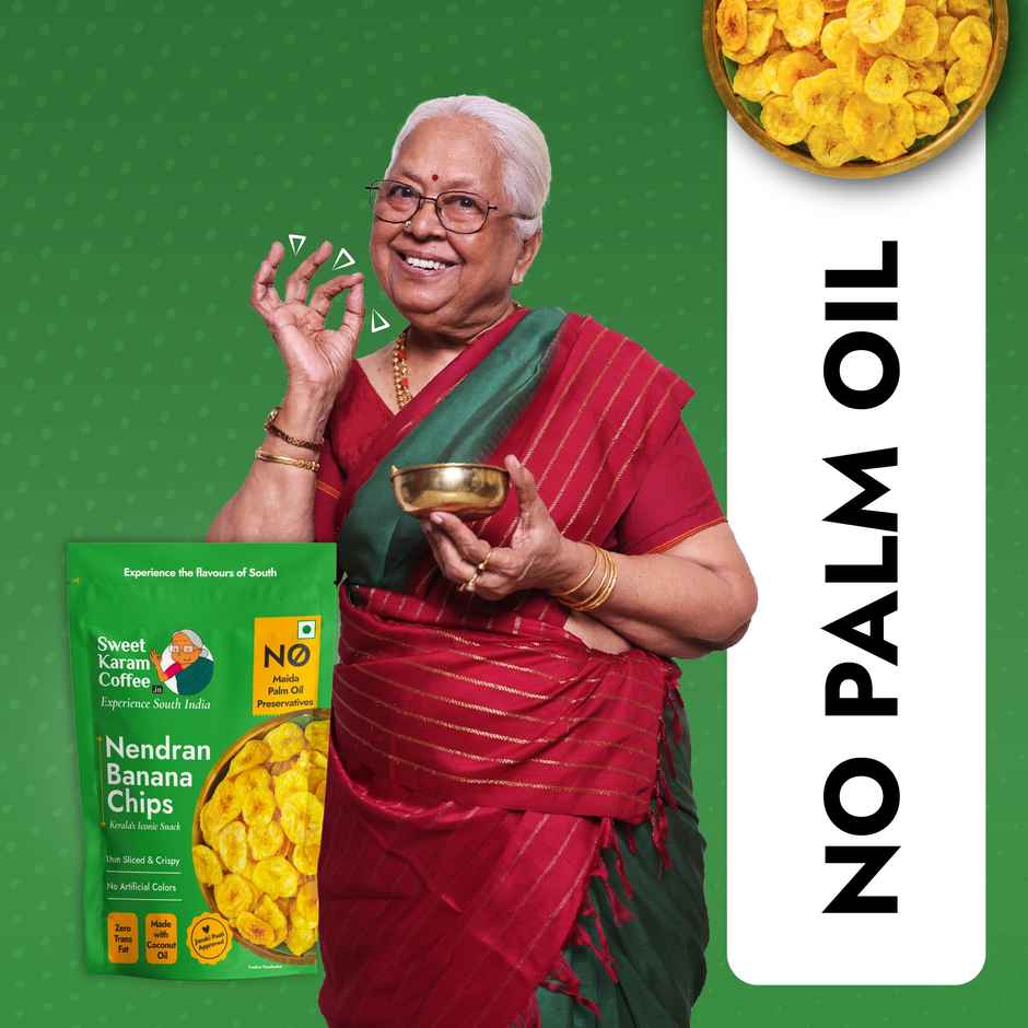 Sweet Karam Coffee Kerala Nendran Banana Chips 65.0 Gram(65gms) & Sweet Karam Coffee Spiced Peanuts (Congress Kadlekayi) 95.0 Gram(95gms) Combo
