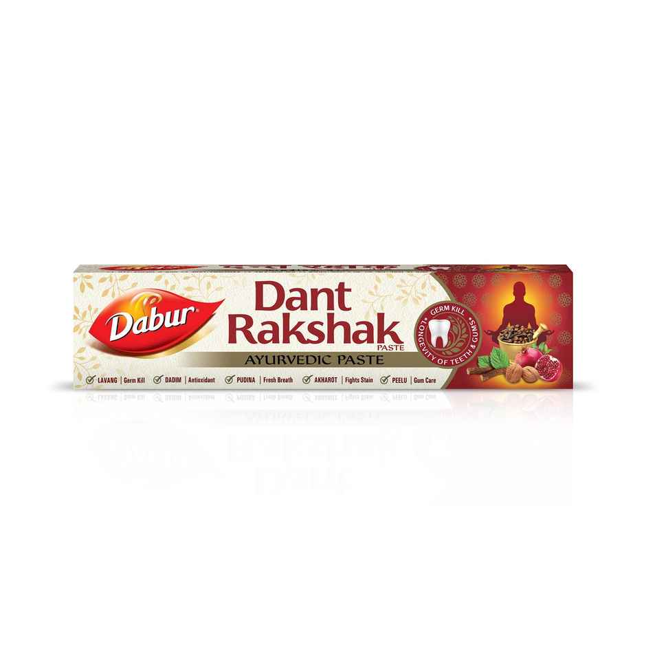 Dabur Dant Rakshak Toothpaste With Goodness Of 32 Ayurvedic Herbs For Your Teeth’S Long Life.