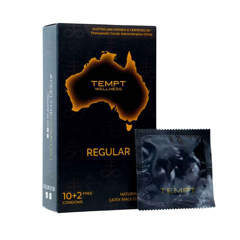 Tempt Regular Condoms | Premium Natural Latex | Australian-Owned