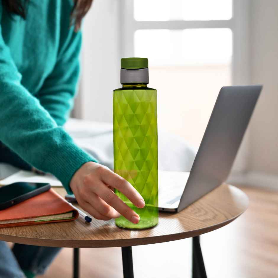 Flair Forever Pet Bottle With Fliptop Cap | Blue & Green | 1 L