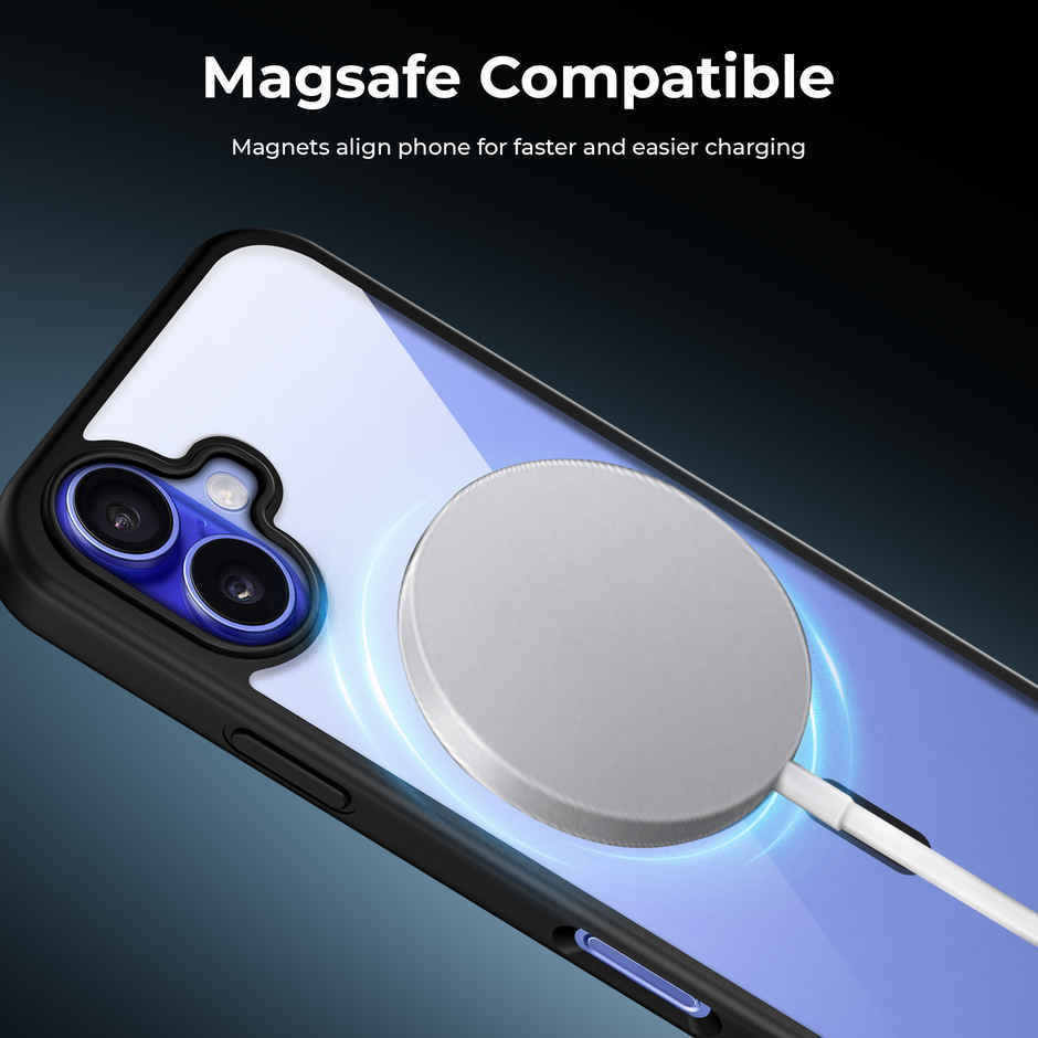 Artistque Case For iPhone 16 Back Cover | Mag-Safe | Black