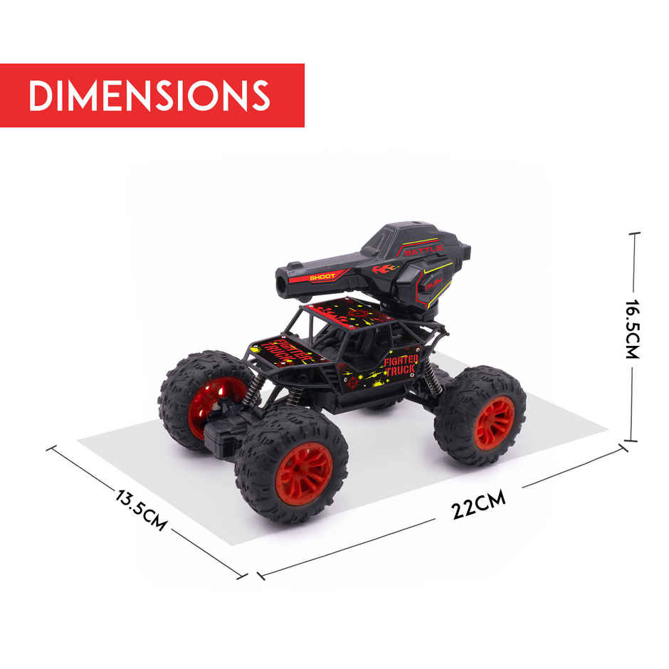 SEEDO Remote Control Car 1:18 , 2.4 GHz, Type-C Rechargeable, Fast Speed Gun Rock Crawler | Red