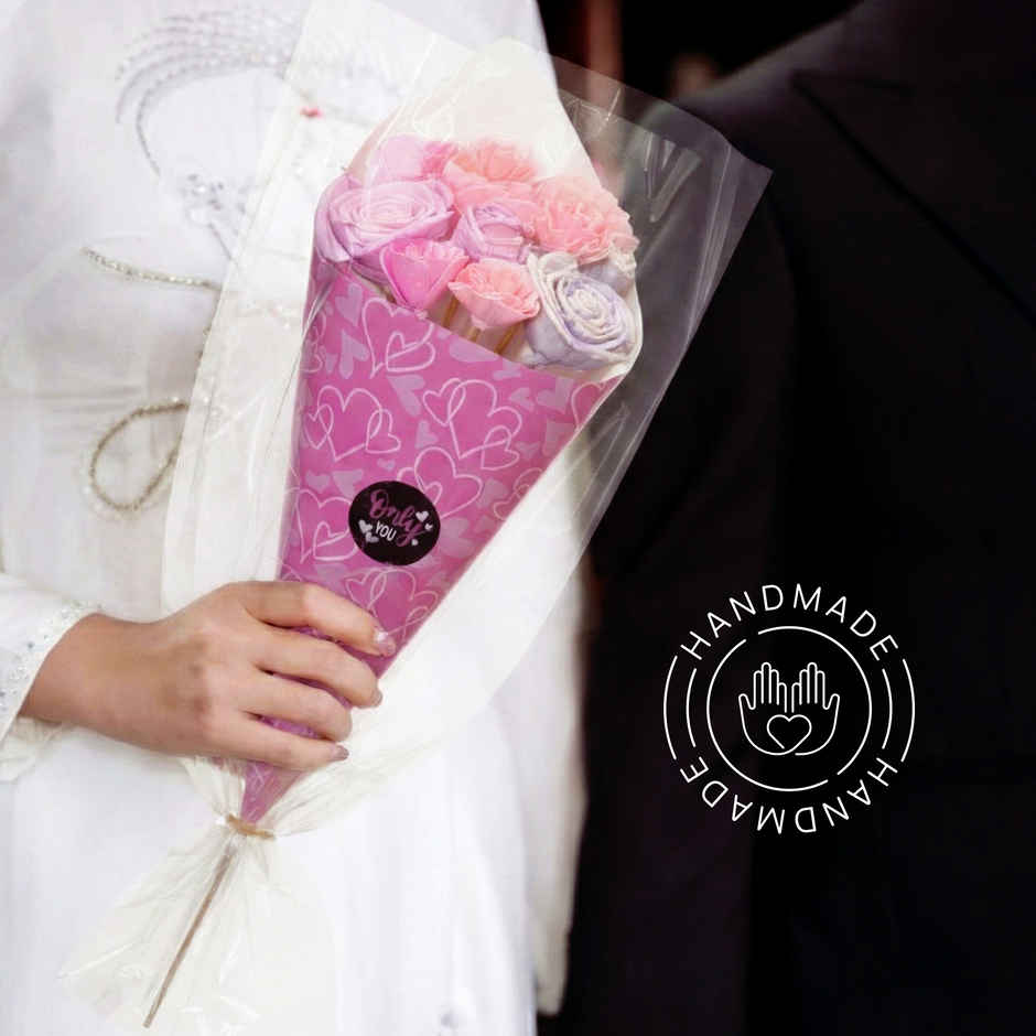 Rose and Lilac Love Flower Bouquet with Fragrance Spray | Ideal for Gifting | IRIS