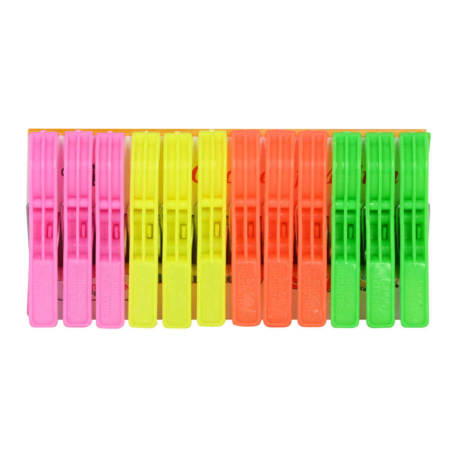 Sinco Misha Platinum Drying Stand Cloth Clips / Cloth Pegs - Pack of 1 (12 Pieces)