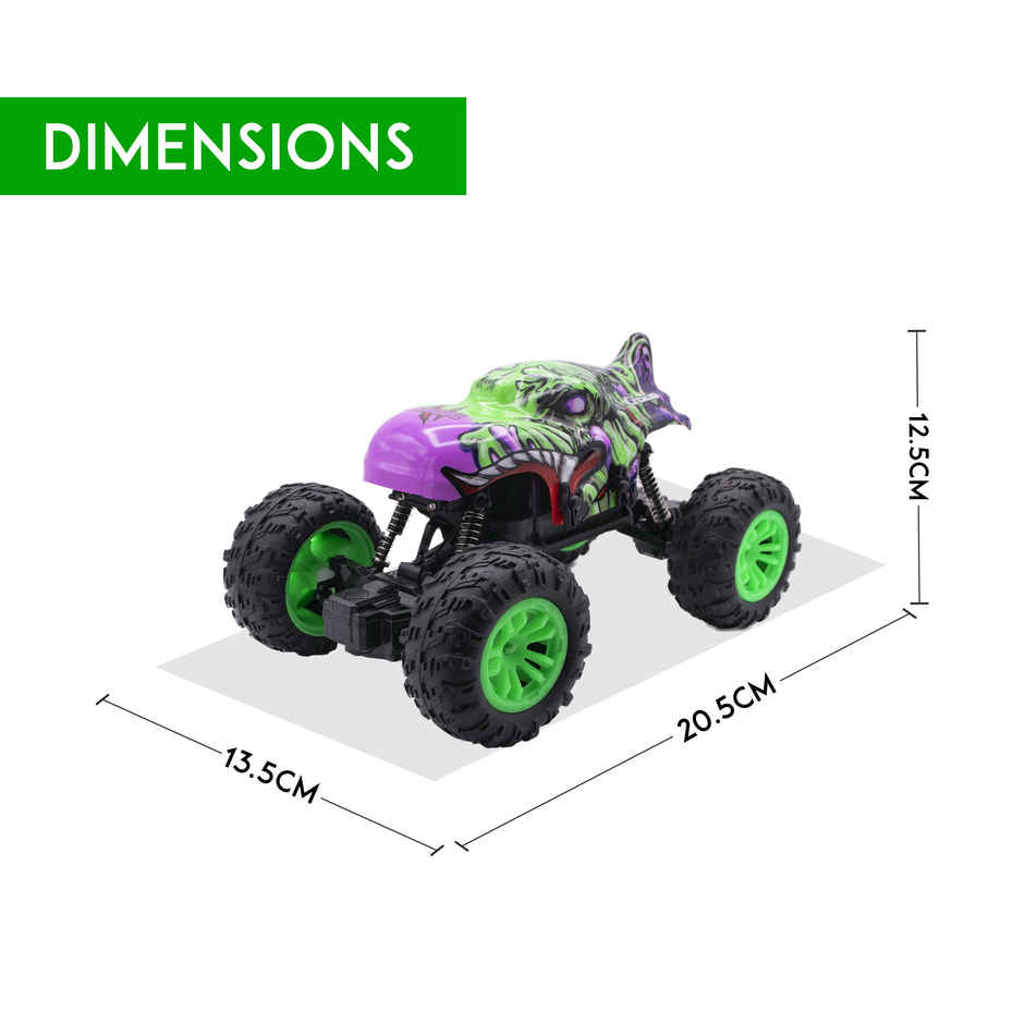 SEEDO Remote Control Car 1:18,2.4 GHz, Type-C Rechargeable,Fast Speed Rock Crawler Truck Dino|Green