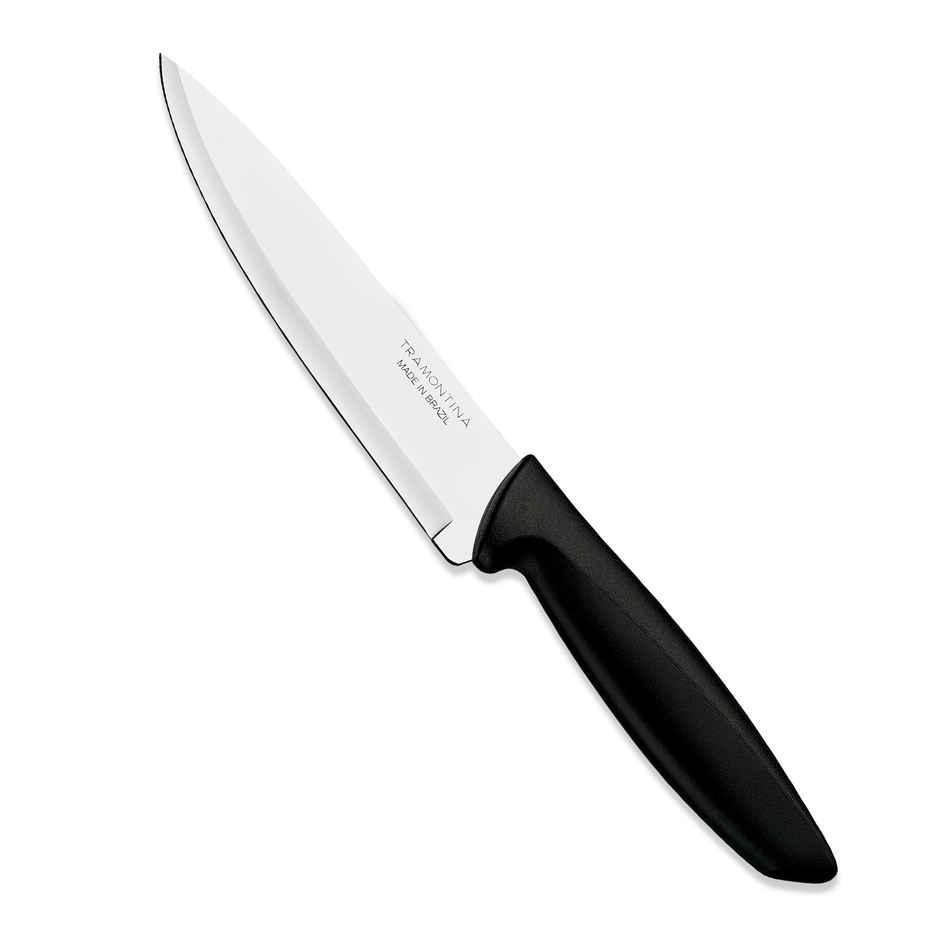 Tramontina Plenus Stainless Steel Chef Knife Chaku, 17 Cm 6.6 Inch | Straight | Black