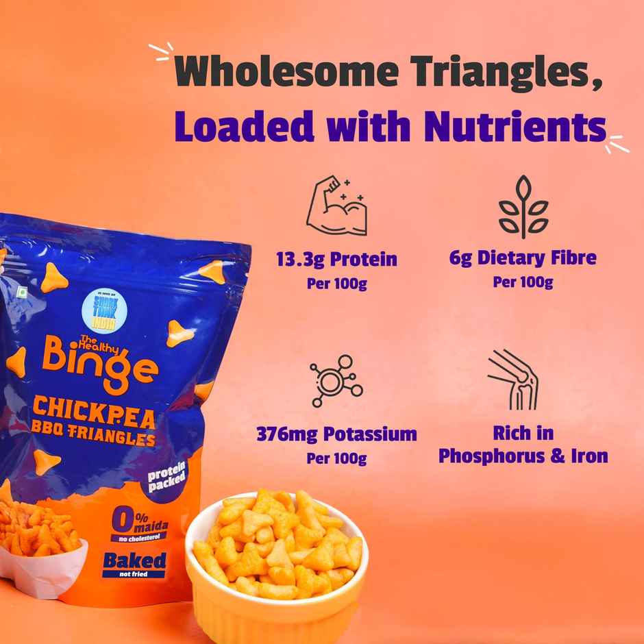 High Protein Chickpea Puffs-BBQ, Baked, No Palm Oil 