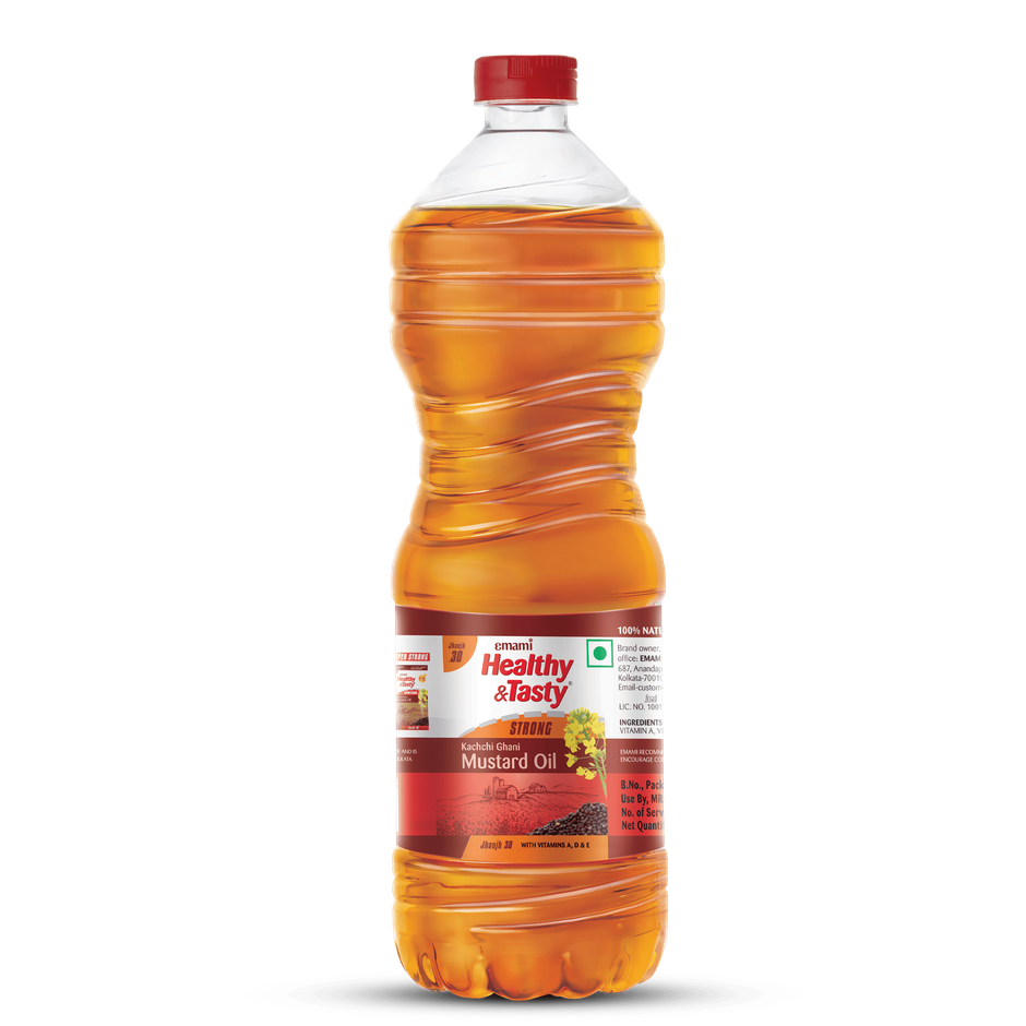 Emami Healthy and Tasty Strong Kachchi Ghani Mustard Oil PET Bottle