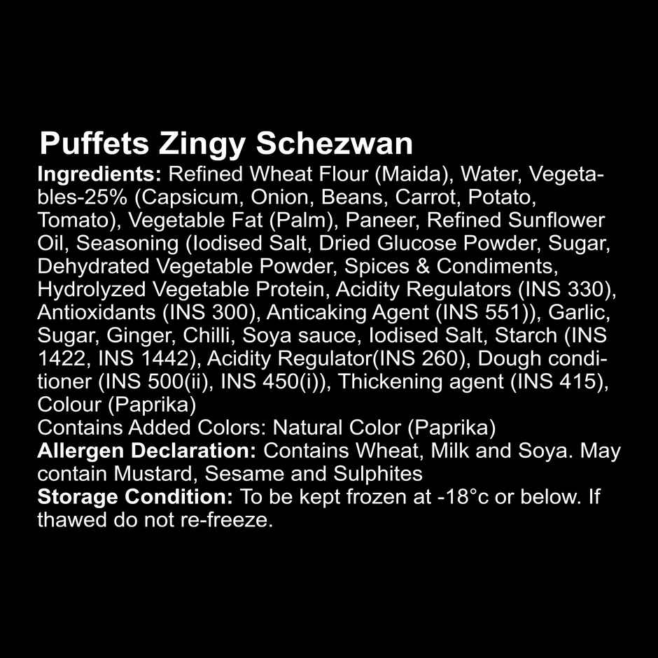 HyFun Puffets Zingy Schezwan, Spicy Puff | Frozen