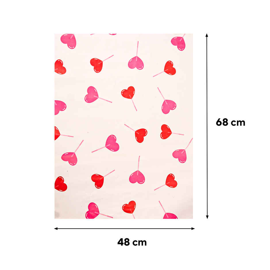 Candy Love Heart Gift Wrapping Paper | Bright Storey