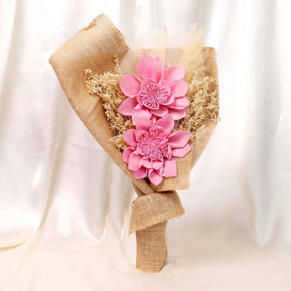 Pink Dahlias Natural Dried Flower Bouquet | Eternal Blooms
