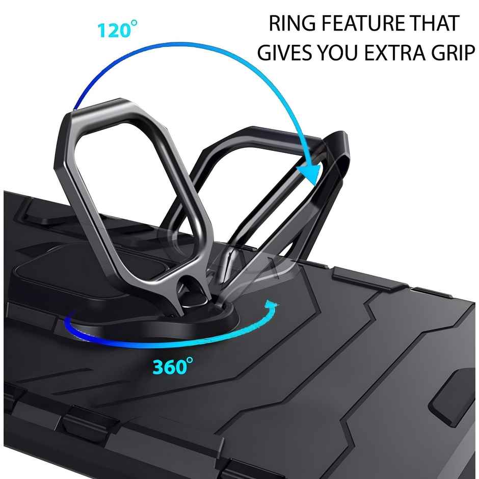 Artistque Case for Realme Gt 6 / Gt 6t Back Cover - Ring Stand Armor Cover