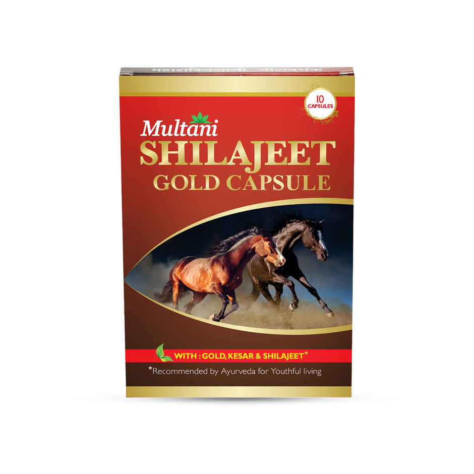 Multani Shilajeet Gold Capsule | For Youthful Living, Stamina & Endurance