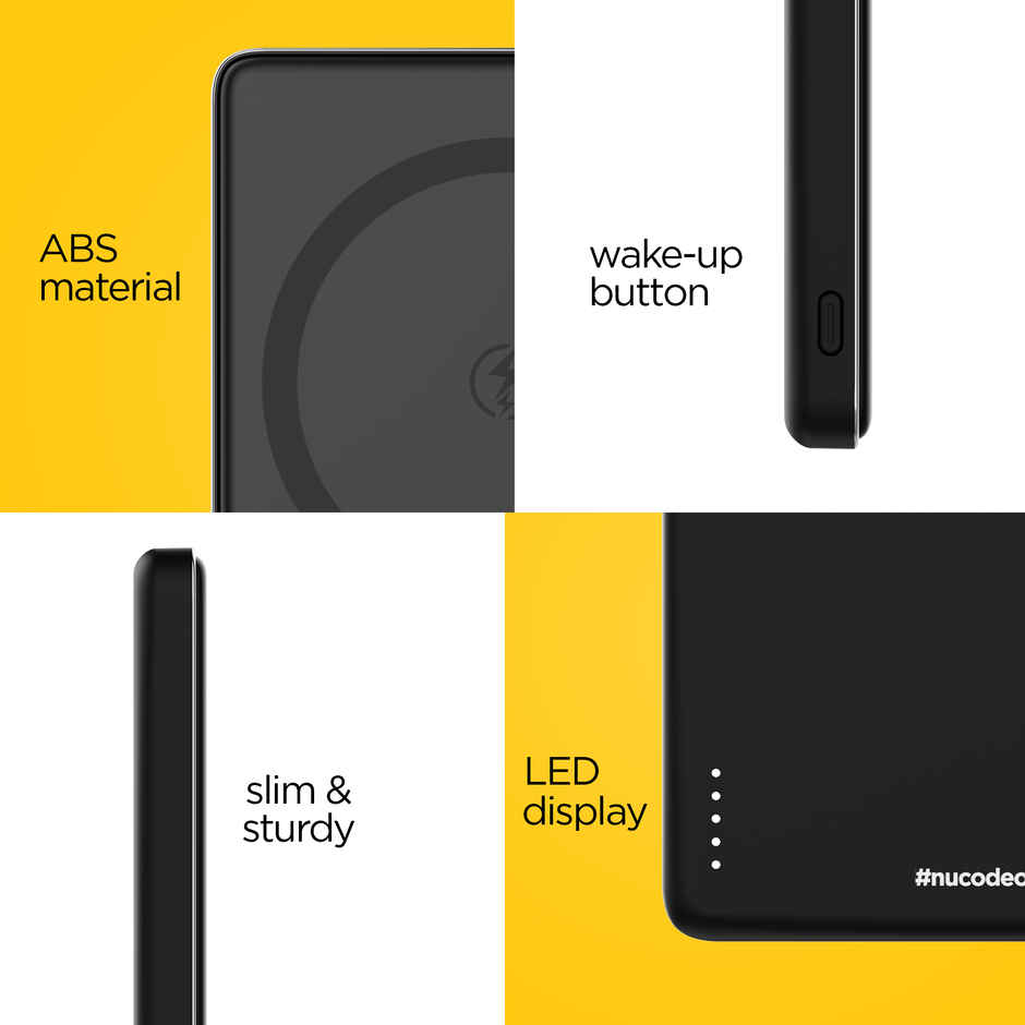 Nu Republic Powerpop X1 5000 mAh Type C Wireless Powerbank | For Magsafe Devices | Black