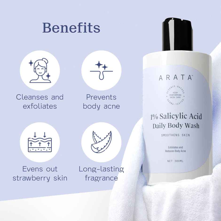 Arata 1% Salicylic Acid Exfoliating Daily Body Wash