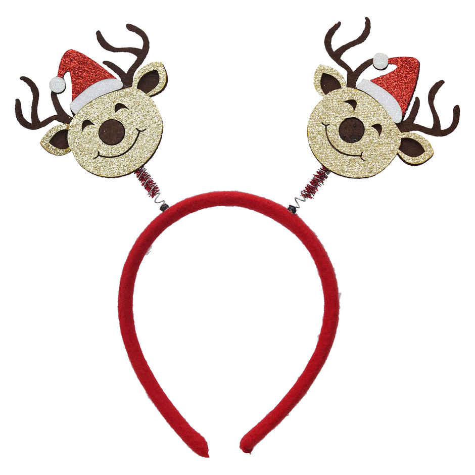 Christmas Reindeer Design Headband for Christmas and Birthday Parties | Ecraftindia