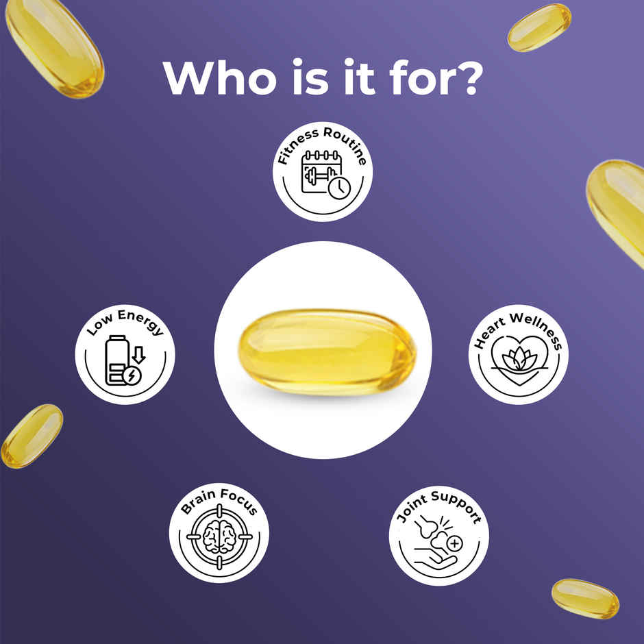 OYB Omega Fish Oil with 1000 mg Omega-3 (EPA & DHA) | 60 Softgels | OYB Omega