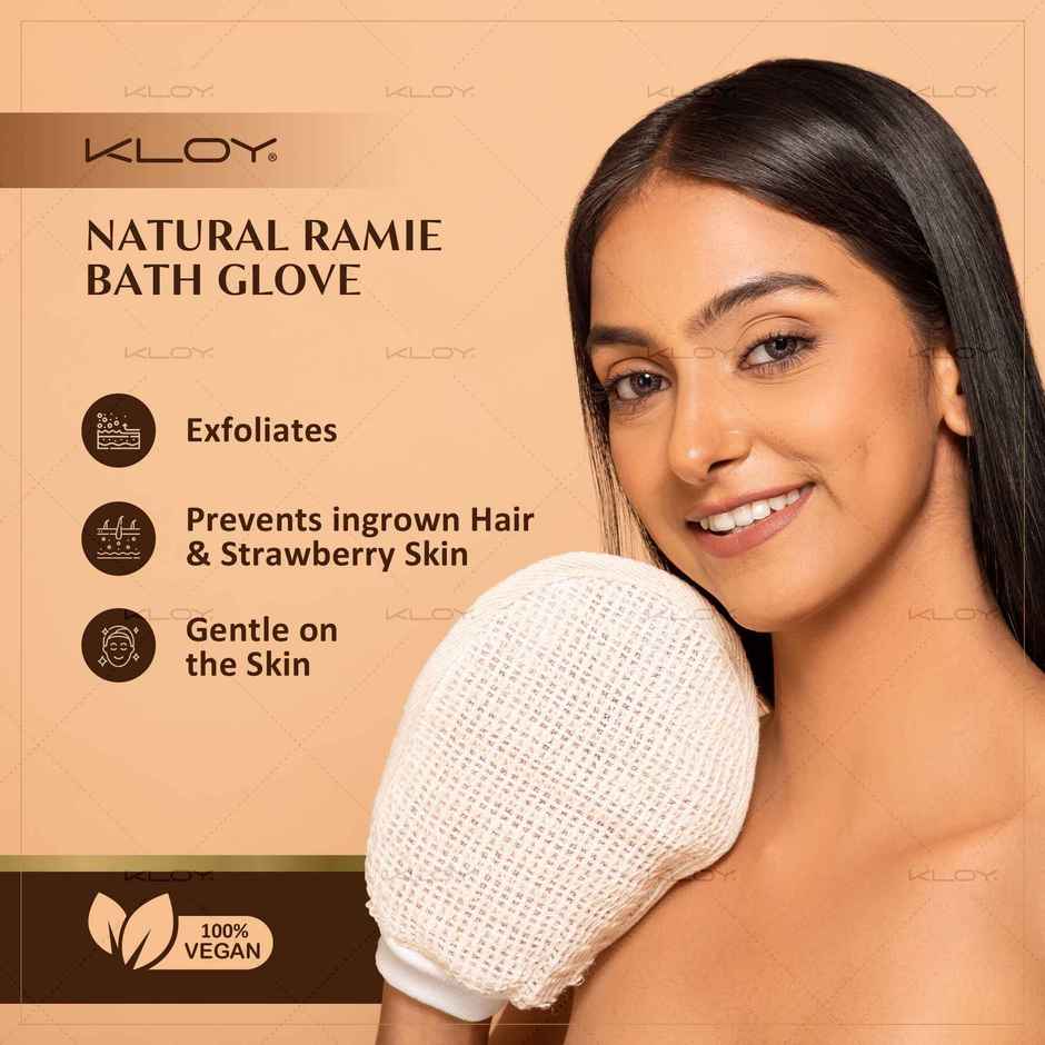 Kloy Natural Ramie Bath Scrubber