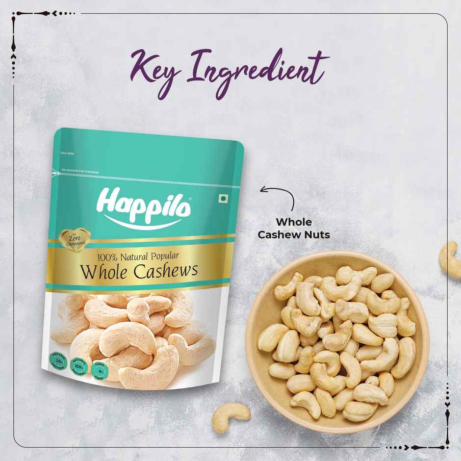 Happilo 100% Natural Whole Popular Cashews