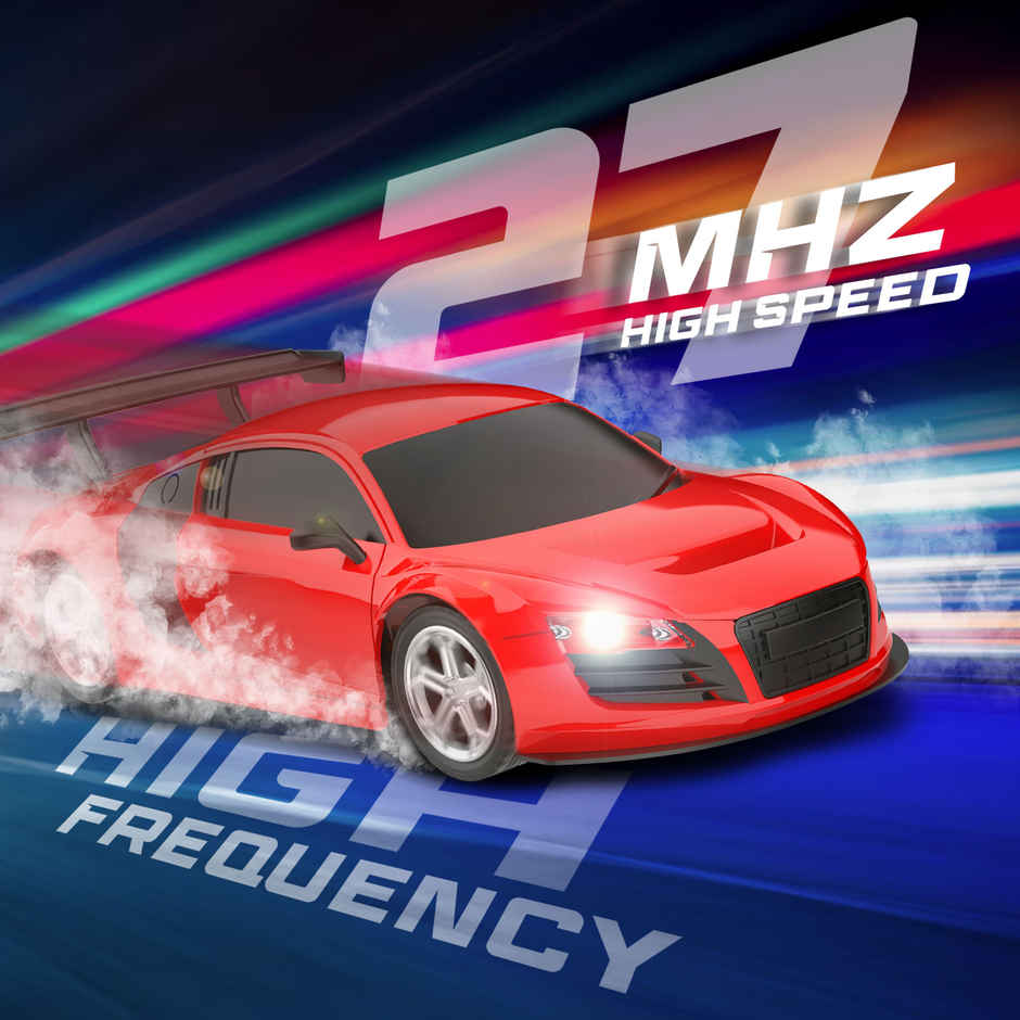 SEEDO Remote Control Car 1:24, 27 MHz, Type-C Rechargeable, Fast Speed Road Sniper 01 Car | Red