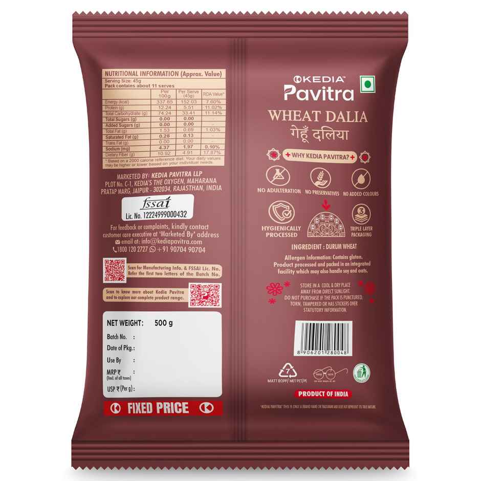 Kedia Pavitra Wheat Dalia