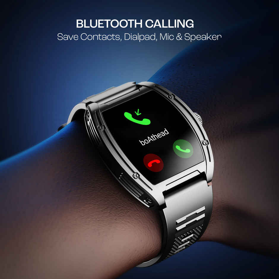 boAt Enigma Ascend Smartwatch | 1.76" Display | Functional Crown - Active Black