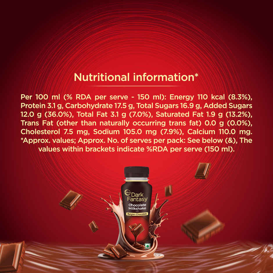 Sunfeast Dark Fantasy Chocolate Milkshake With Belgian Chocolate