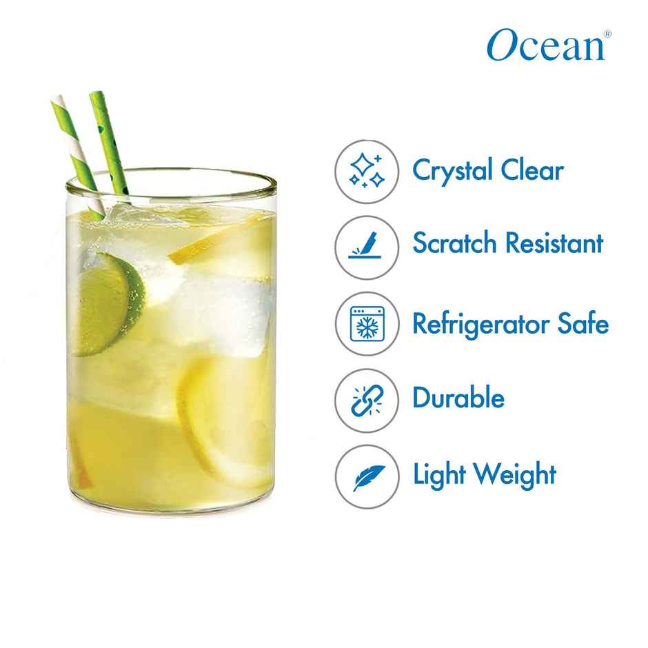 Ocean Lumi Borosilicate Water Glass (300Ml, 6Pcs)