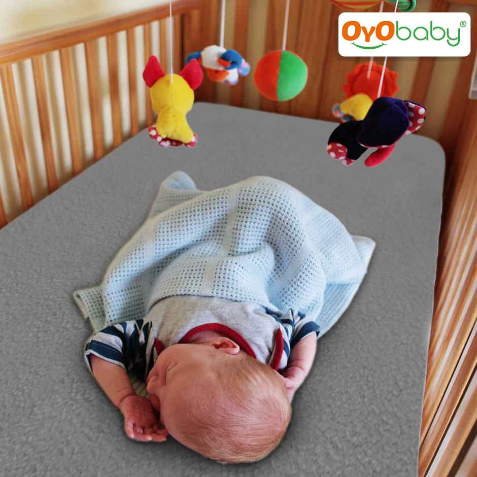 Oyo Baby Waterproof Dry Sheet For Baby M 50Cm X 70Cm, Grey