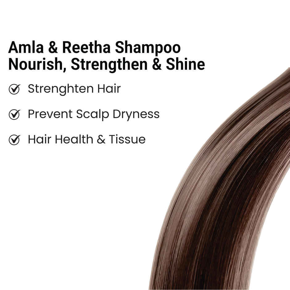 Multani Naturals Amla & Reetha Hair Shampoo | Thicker & Stronger Hair | SLS & Paraben Free