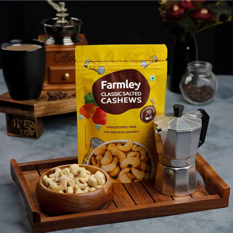 Farmley Classic Salted & Roasted Cashews | Kaju