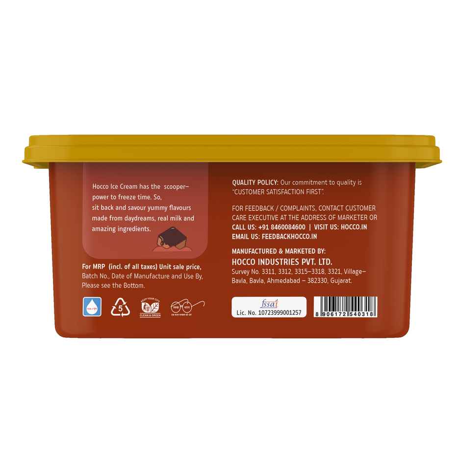 Hocco Choco Brownie Ice Cream Tub | Rich & Chocolatey