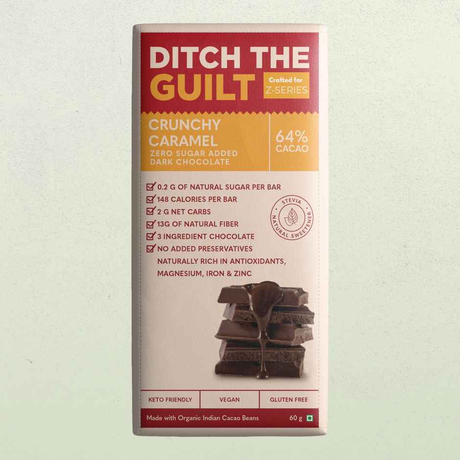 Ditch The Guilt Dark Chocolate - Crunchy Caramel