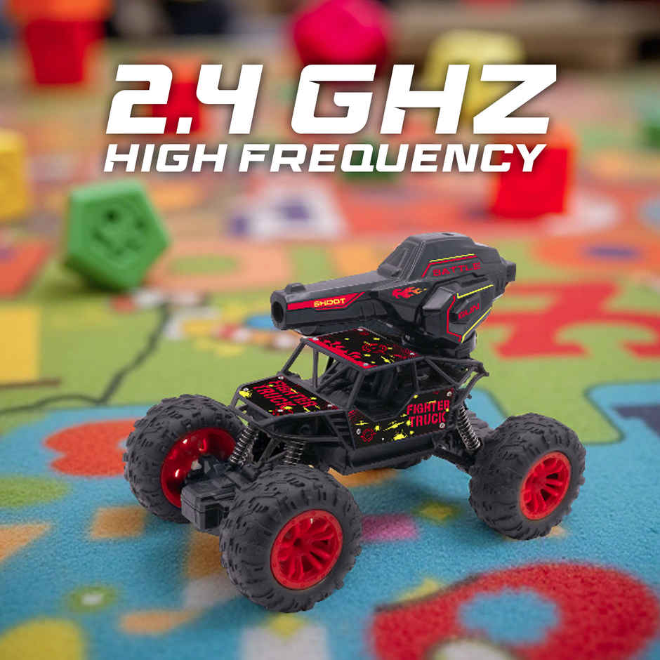 SEEDO Remote Control Car 1:18 , 2.4 GHz, Type-C Rechargeable, Fast Speed Gun Rock Crawler | Red