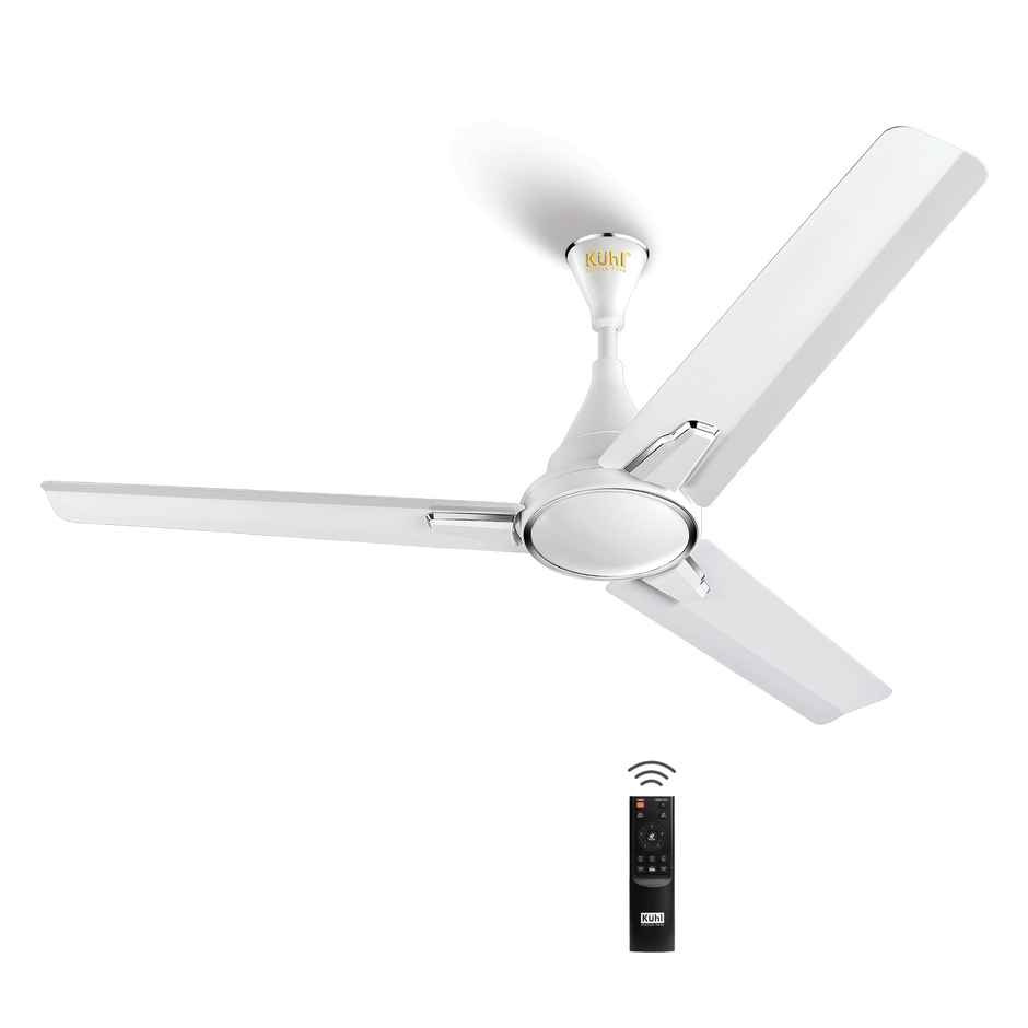 Kuhl Prima A1 BLDC Ceiling Fan, 1200mm, 5 Star, Remote Control, White