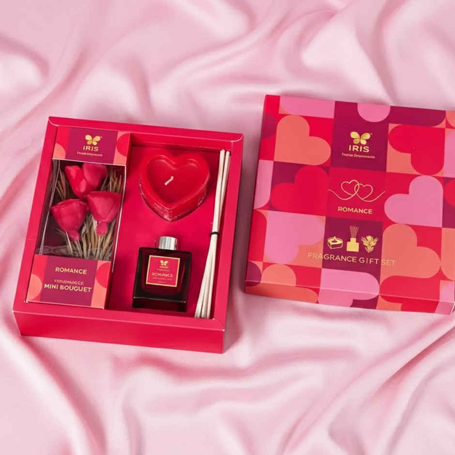 Bundle of Love Candle, Roses & Reed Diffuser Gift Set | Iris