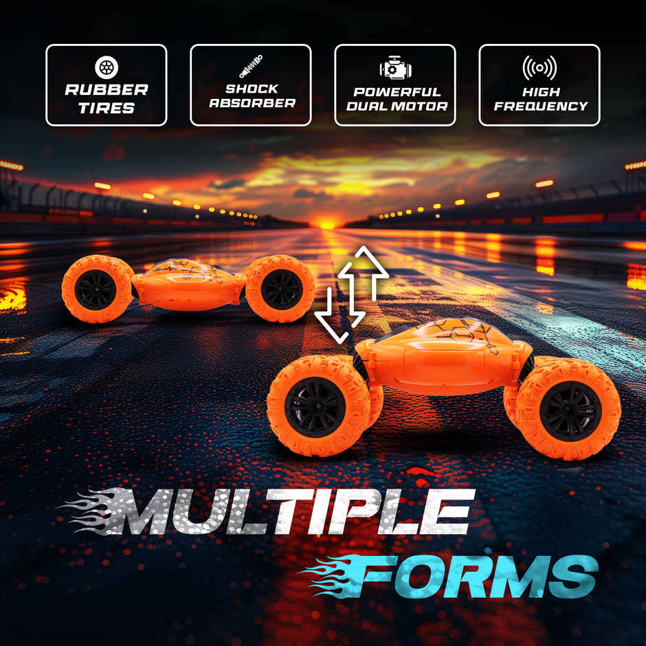 SEEDO Remote Control Car 1:16 , 2.4 GHz, USB Rechargeable, Fast Speed Twisting Stunt Car | Orange