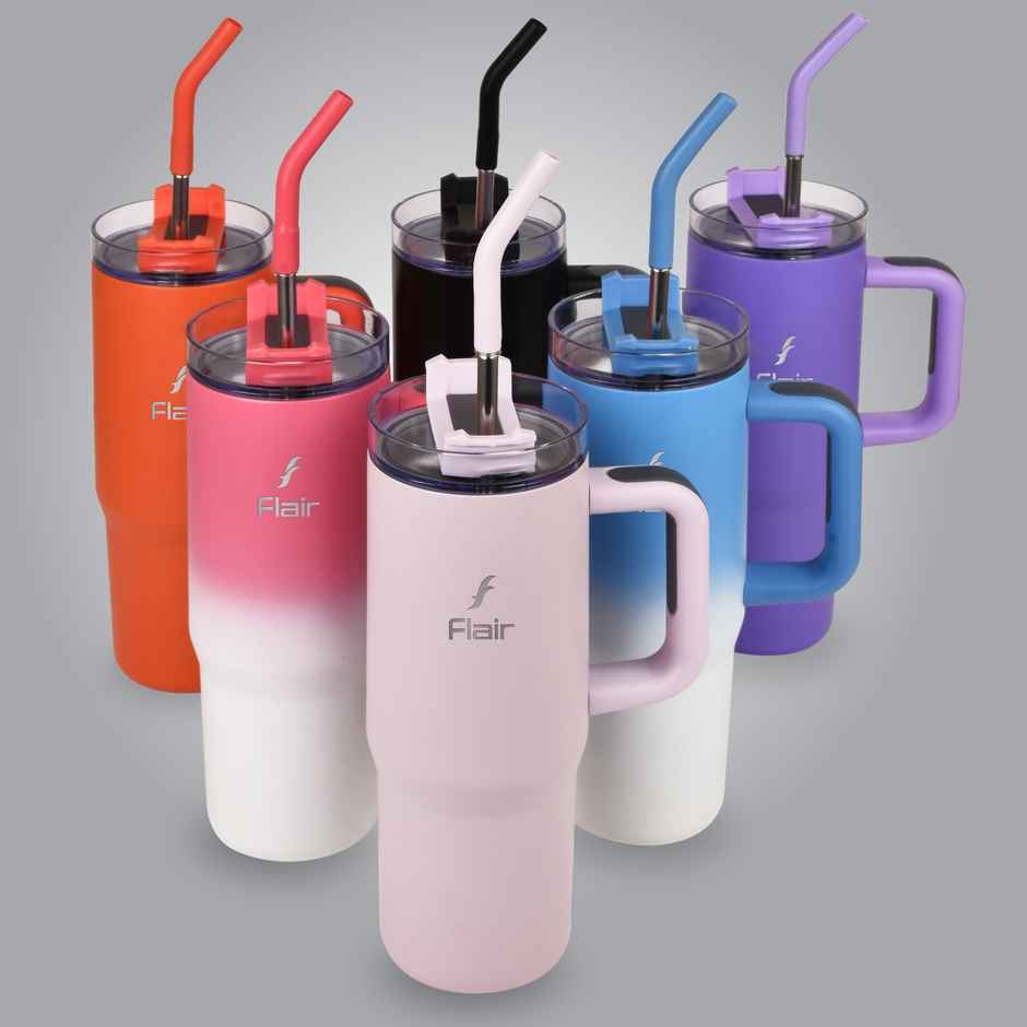 Flair Vogue 750 ml Insulated Stainless Steel Tumbler with Lid | Mandarin Orange