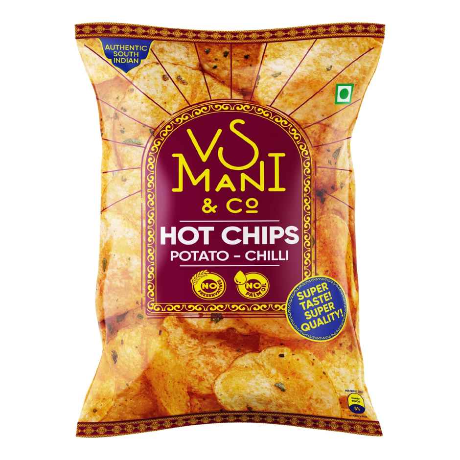 VS Mani Potato Hot Chips Chilli, No Palm Oil