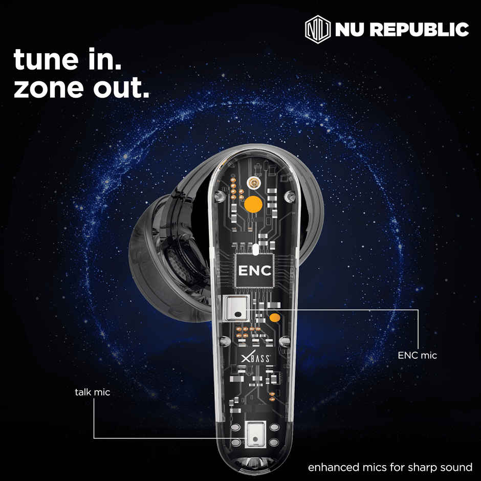 Nu Republic Epic X4 With 52 Hrs Playtime Tws Earbuds | Blue