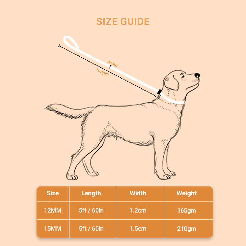 KIBBO Premium Ultra Strong Reflective Dog Rope Leash | Red